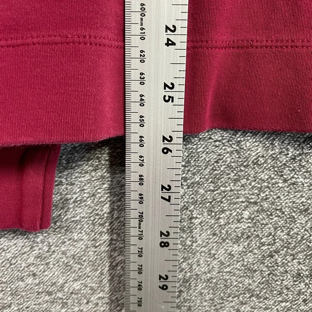Banana Republic Pullover Sweater Mens M Red Plum 100% Cotton Quarter Zip